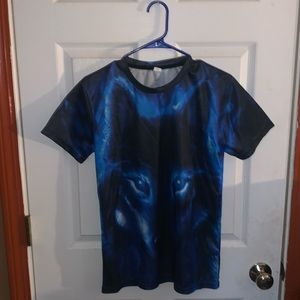 WOLF Blue and Black Short Sleeve Tee